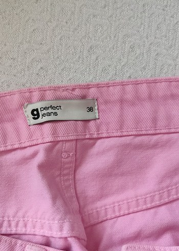 Pembe Midi Kadın Kot Pantolon - Görsel 2