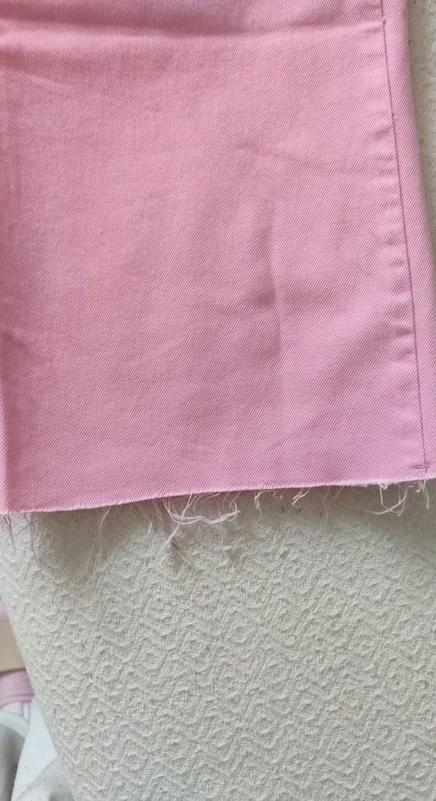 Pembe Midi Kadın Kot Pantolon - Görsel 4