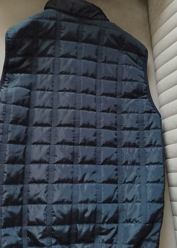 Fermuarlı Erkek Yelek, Yüksek Yakalı, Mavi - Görsel 5