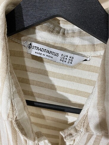 Stradivarius Stradivarius keten krem rengi gömlek