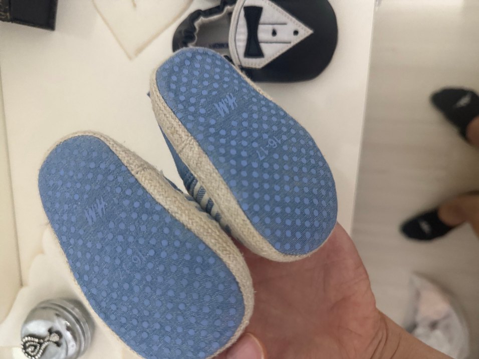 Koyu Mavi Zebra Desenli Erkek Bebek İlk Adım Ayakkabısı - Görsel 3