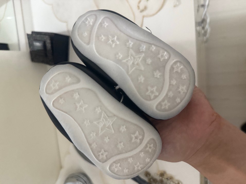 Koyu Mavi Zebra Desenli Erkek Bebek İlk Adım Ayakkabısı - Görsel 4