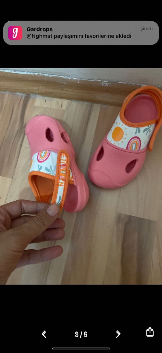 Pembe Desenli Kız Çocuk Sandalet - Görsel 3