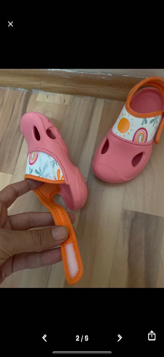 Pembe Desenli Kız Çocuk Sandalet - Görsel 2