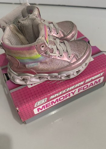 Skechers Kız Çocuk Pembe Simli Spor Ayakkabı - Görsel 6