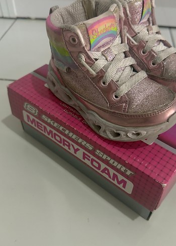 Skechers Kız Çocuk Pembe Simli Spor Ayakkabı - Görsel 3