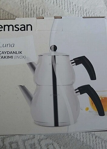 Beden beyaz Renk Emsan luna midi çaydanlık (Sıfır)