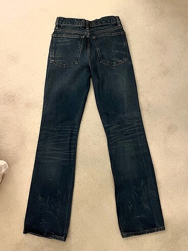 32 Beden lacivert Renk Zara Bootcut Mid waist kot pantolon
