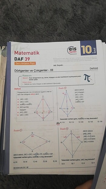  Beden 10. SINIF EİS MATEMATİK DERS ANLATIM FÖYÜ DAF