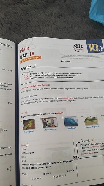  Beden 10. SINIF EİS FİZİK DERS ANLATIM FÖYÜ 
