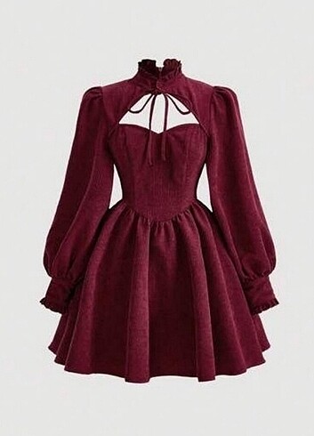 Cherry red elbise
