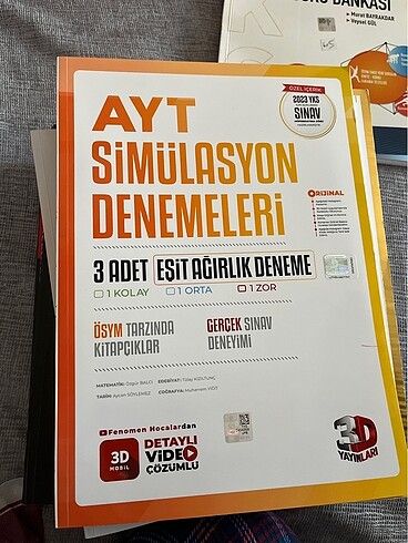3D ayt eşit ağırlık denemesi