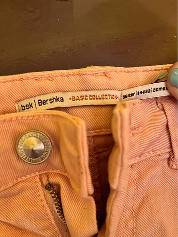 Bershka Pembe mini kot şort