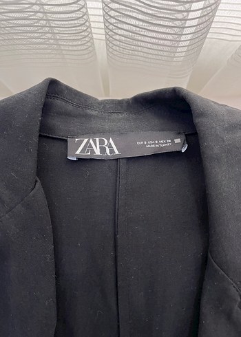 Zara Zara Siyah Uzun Kadın Ceket