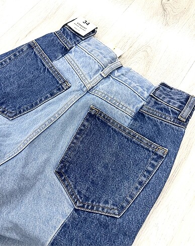 xs Beden MANGO ÇİFT RENK KESİK PAÇA JEAN PANTOLON