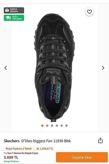 38 Beden siyah Renk SKECHERS SİYAH SNEAKER SPOR AYAKKABI