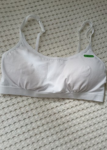 Beyaz Streç Kumaşlı Fit Büstiyer - Görsel 2