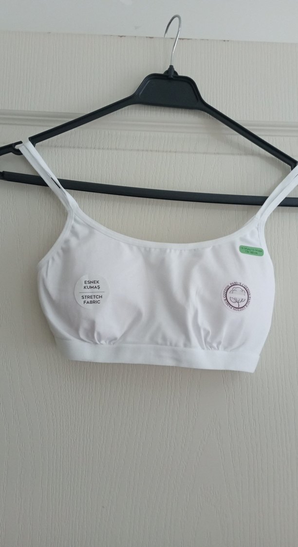 Beyaz Streç Kumaşlı Fit Büstiyer - Görsel 4