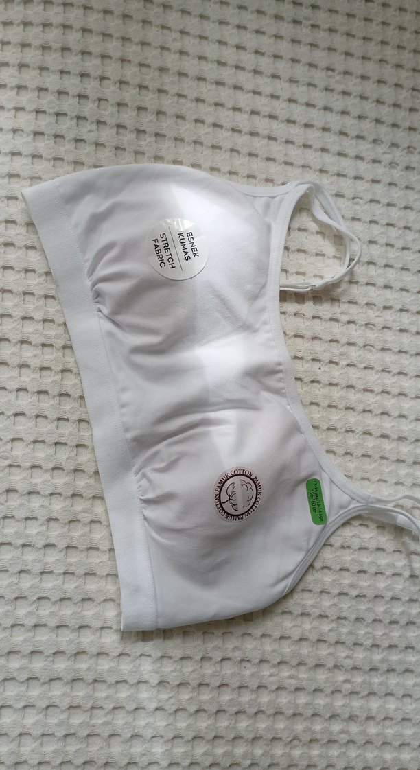 Beyaz Streç Kumaşlı Fit Büstiyer - Görsel 3