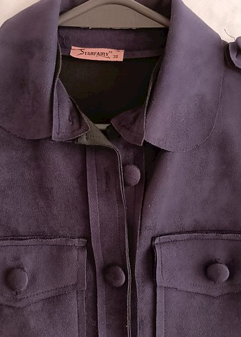 Kadın Süet Uzun Düğmeli Kaban - Görsel 3