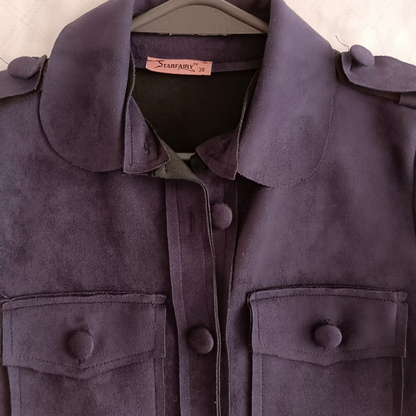 Kadın Süet Uzun Düğmeli Kaban - Görsel 3