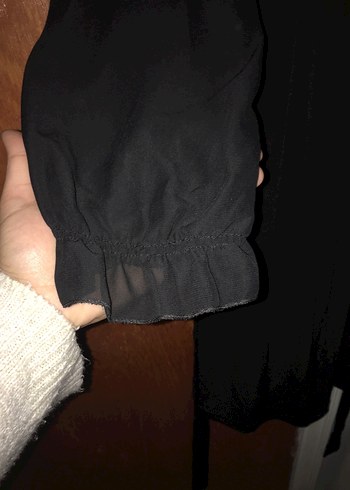 Uzun Kollu Siyah Midi Giyimli Elbise - Görsel 3