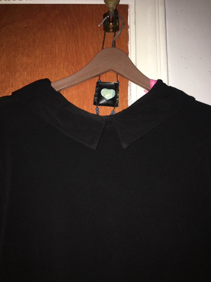 Siyah Drapeli Uzun Kollu Kadın Elbise - Görsel 3