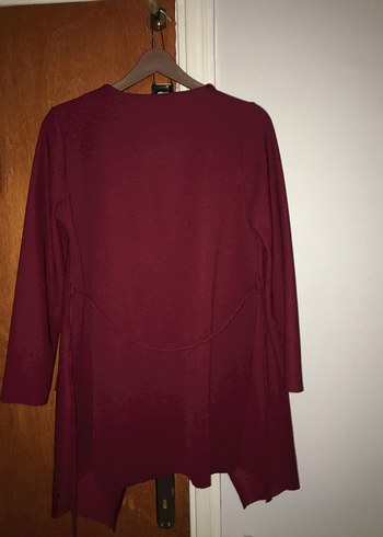 Bordo Midi Kadın Salaş kazak - Görsel 5