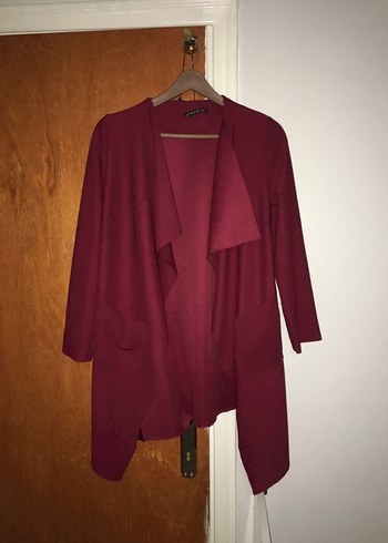 Bordo Midi Kadın Salaş kazak - Görsel 3