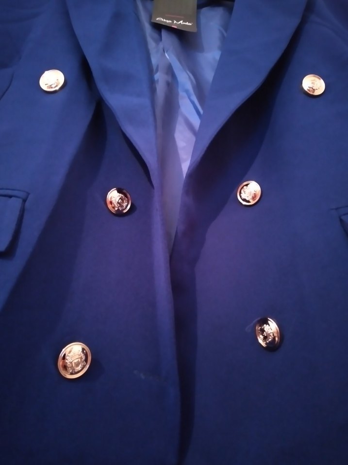 Düğmeli Lacivert Kadın Blazer Ceket - Görsel 3