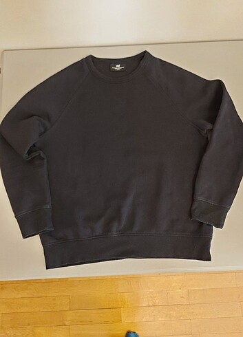 H&M Siyah Sweatshirt Crewneck RegularFit