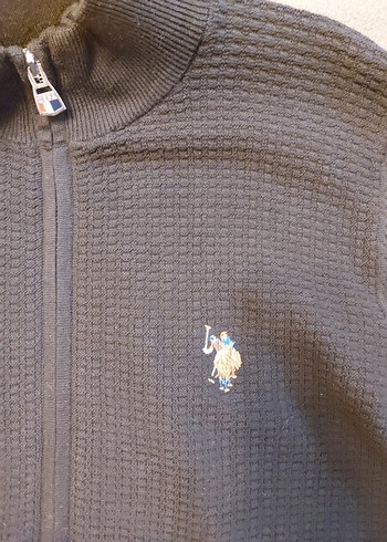 Fermuarlı Sıfır Hırka US Polo - Görsel 2