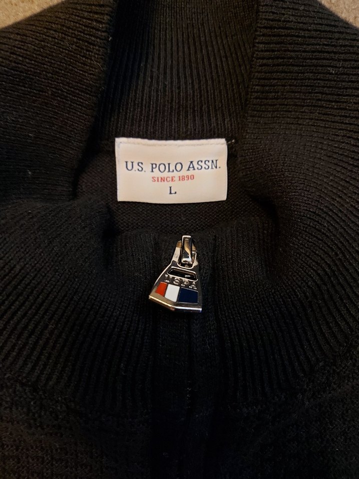 Fermuarlı Sıfır Hırka US Polo - Görsel 5