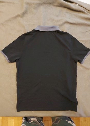 Polo Gri Yaka Siyah Tshirt - Görsel 9