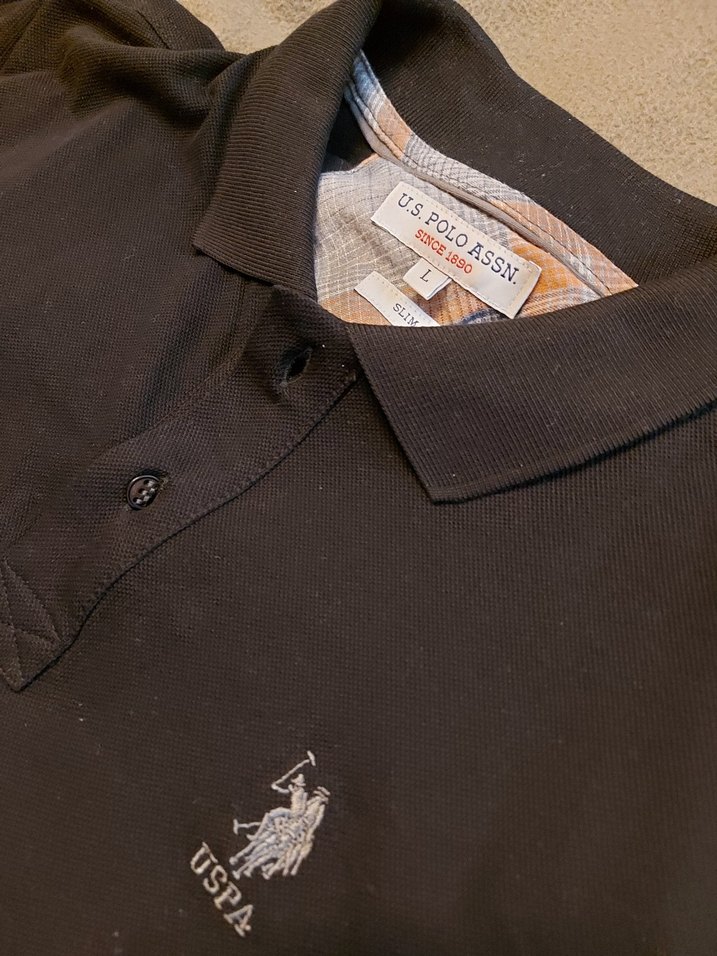 Uzun Kollu Siyah Polo Tişört - Görsel 3