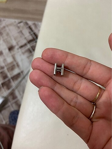 H harf Çelik Pandora charm