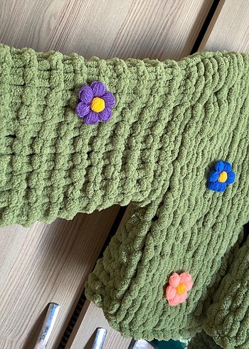 Çiçekli Puffy ceket - Görsel 4