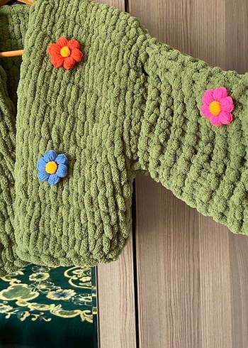 Çiçekli Puffy ceket - Görsel 3