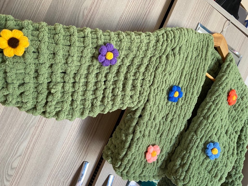 Çiçekli Puffy ceket - Görsel 4