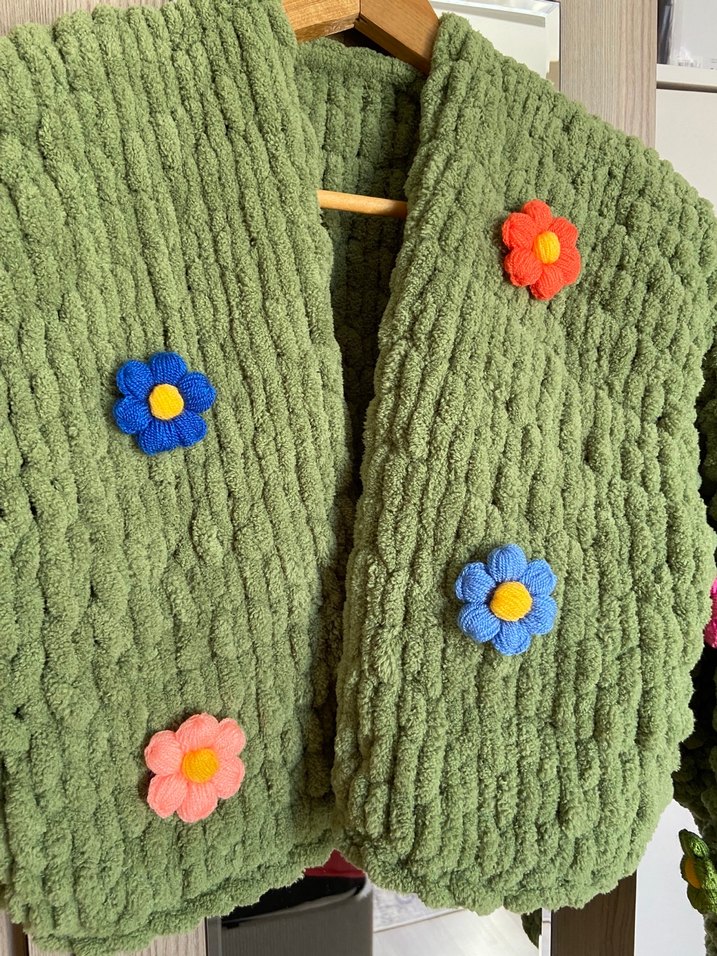 Çiçekli Puffy ceket - Görsel 2