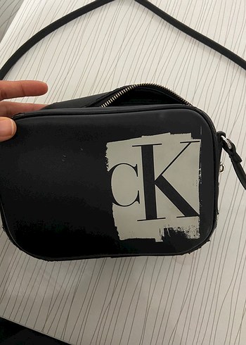 Siyah Deri Calvin klein Çapraz Çanta - Görsel 3
