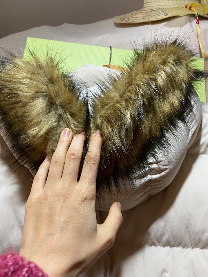 Kürklü Bej Kadın Kışlık Mont - Görsel 3