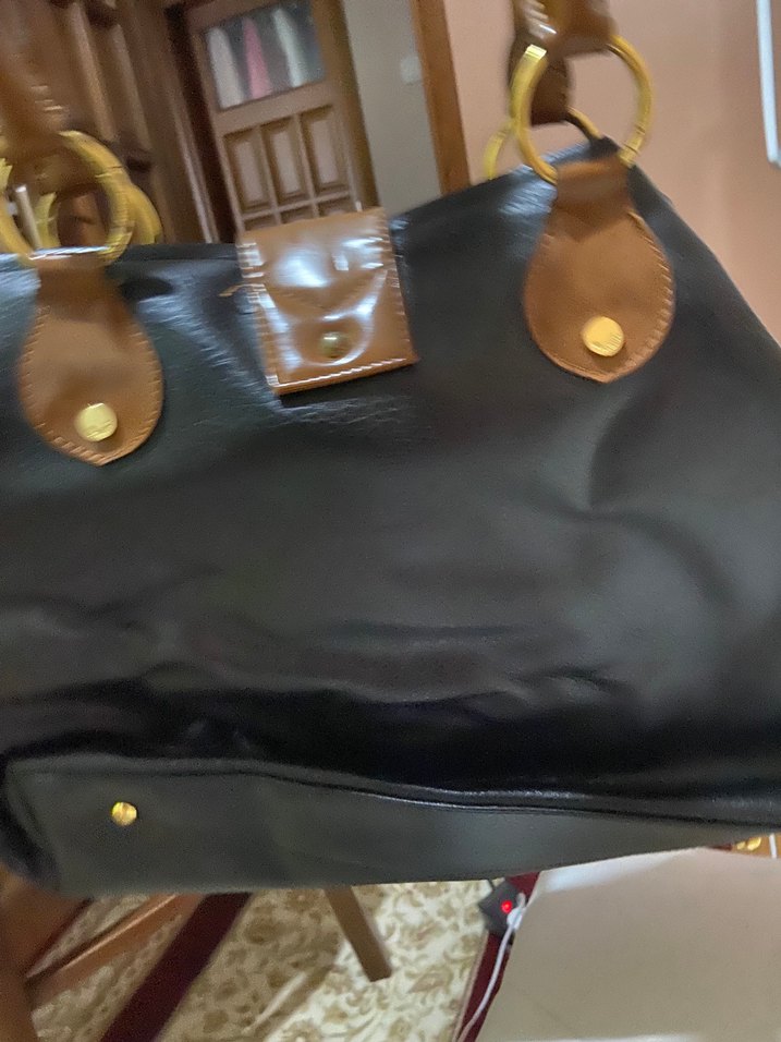 MOSCHINO Klasik Kahverengi Deri Kadın Çanta - Görsel 4