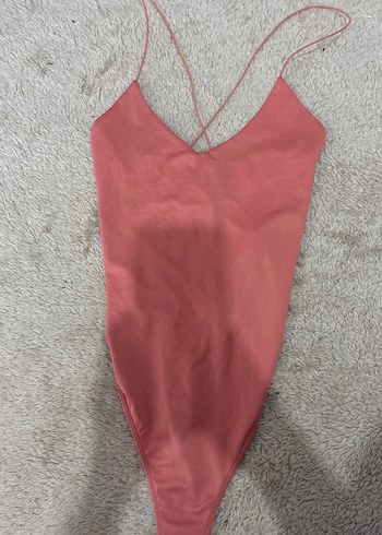 Pembe V Yaka Kadın Midi Body