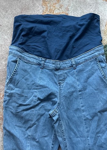 Kemerli Mavi Hamile Kot Pantolon - Görsel 2