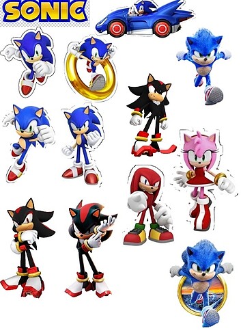 sonic sticker set