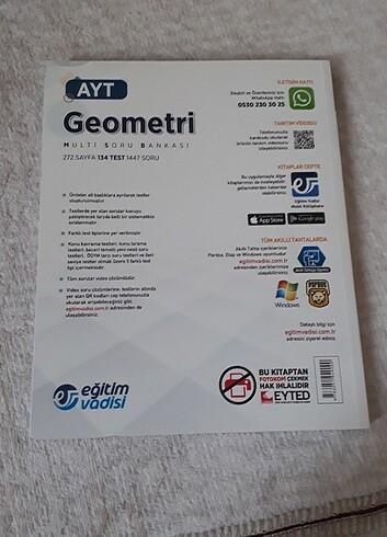  AYT Geometri MSB eğitim vadisi yayınları 