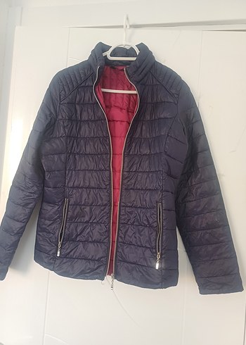 Bordo Fermuarlı Kadın Midi Mont - Görsel 2