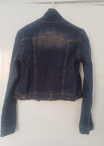 Kadın Koyu Kahverengi Düğmeli Kot Ceket - Görsel 3