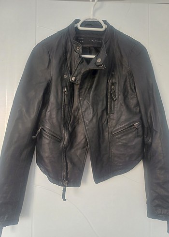 Siyah Deri Biker Ceket - Görsel 3